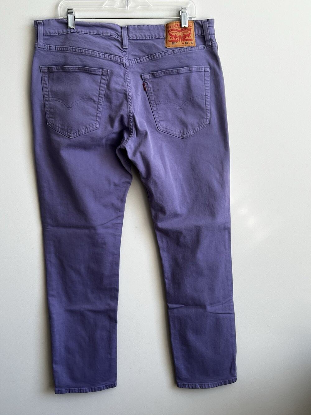 Levis 511 Slim Fit Stretch Jeans Unique Color Light Lavender 36x32